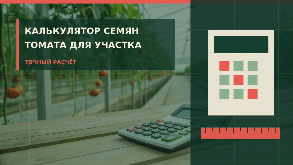 Калькулятор семян томата для участка с измерительными инструментами