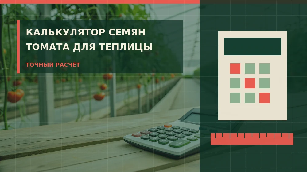 Калькулятор семян томата для теплицы с измерительными инструментами